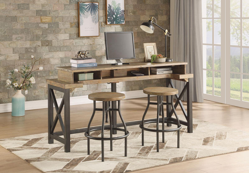 Flexsteel Carpenter Stool in Rustic Gray - Furniture City (CA)l