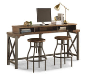 Flexsteel Carpenter Stool in Rustic Brown - Furniture City (CA)l