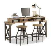Flexsteel Carpenter Stool in Rustic Gray - Furniture City (CA)l