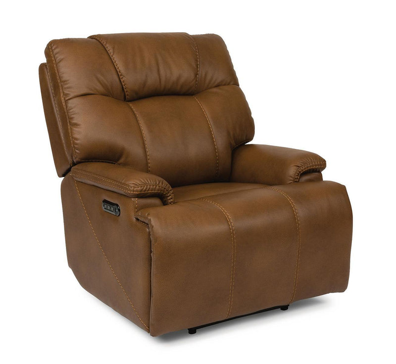 Flexsteel Garrett Power Recliner with Power Headrest and Lumbar - Furniture City (CA)l