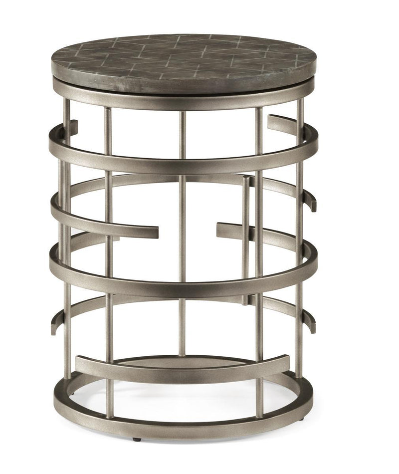 Flexsteel Halo Chairside Table in Silver - Furniture City (CA)l