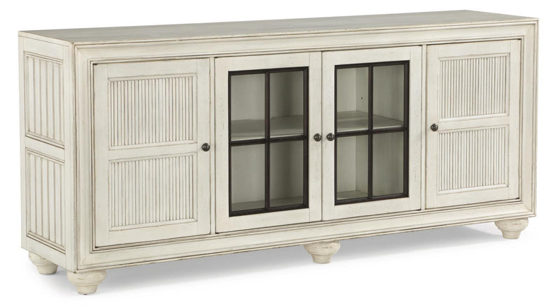 Flexsteel Harmony Entertainment Base in White - Furniture City (CA)l