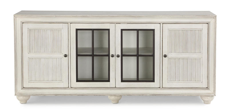 Flexsteel Harmony Entertainment Base in White - Furniture City (CA)l