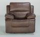 Flexsteel Latitudes Apollo Leather Power Gliding Recliner with Power Headrest in Brown image