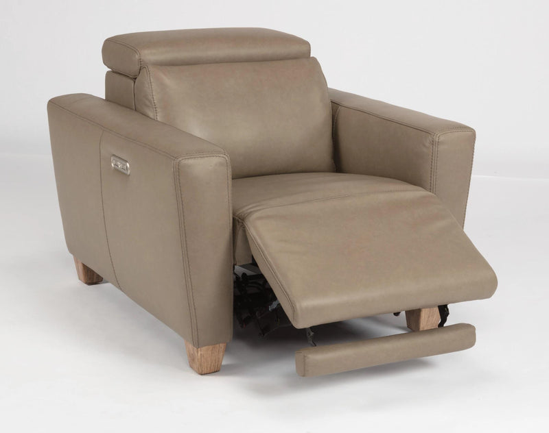 Flexsteel Latitudes Astra Leather Power Recliner w/Power Headrest - Furniture City (CA)l
