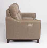 Flexsteel Latitudes Forte Leather Power Reclining Loveseat w/Console & Power Headrests - Furniture City (CA)l