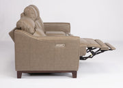 Flexsteel Latitudes Forte Leather Power Reclining Loveseat w/Console & Power Headrests - Furniture City (CA)l