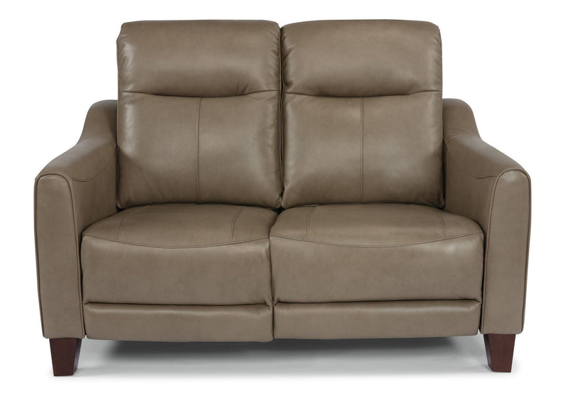 Flexsteel Latitudes Forte Leather Power Reclining Loveseat w/Power Headrests - Furniture City (CA)l