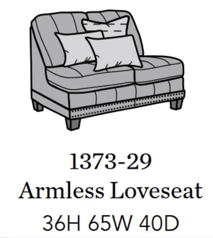 Flexsteel Latitudes Port Royal Leather Armless Loveseat - Furniture City (CA)l
