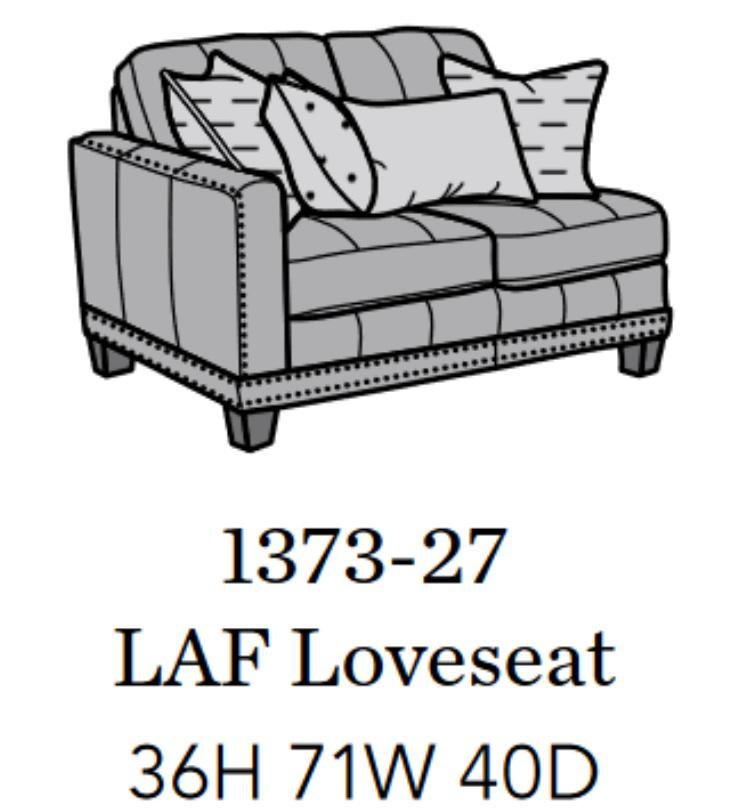 Flexsteel Latitudes Port Royal Leather LAF Loveseat - Furniture City (CA)l