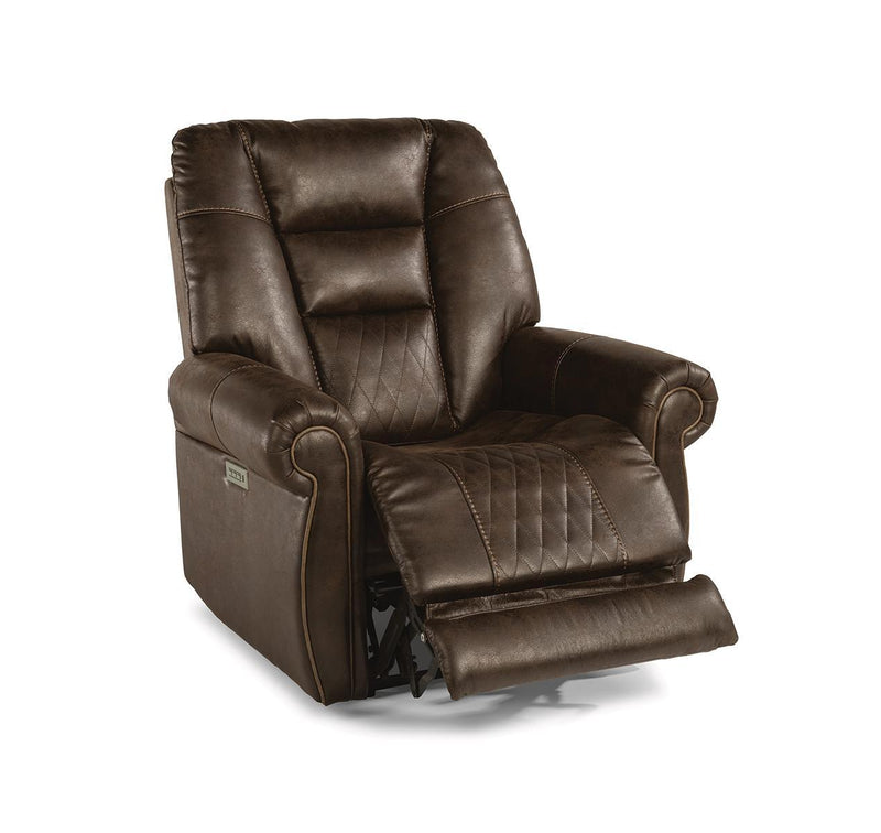 Flexsteel Maverick Power Recliner with Power Headrest and Lumbar - Furniture City (CA)l