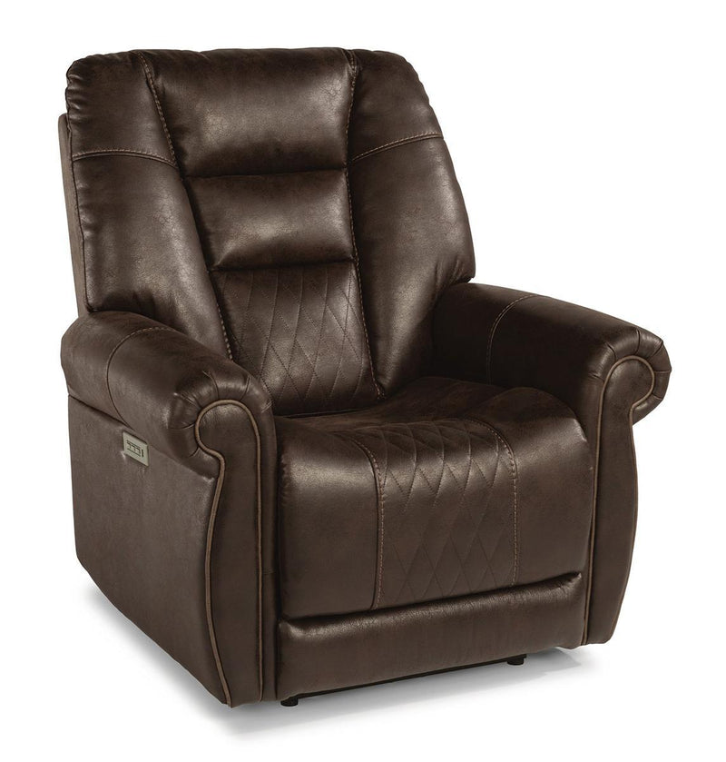 Flexsteel Maverick Power Recliner with Power Headrest and Lumbar - Furniture City (CA)l