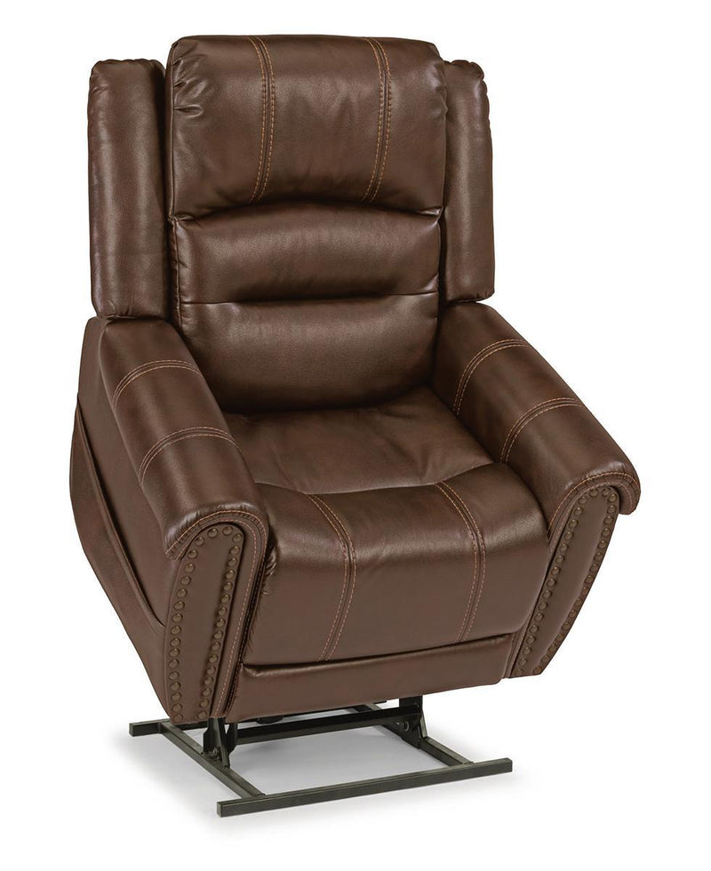 Flexsteel Oscar Power Lift Recliner with Power Headrest and Lumbar - Furniture City (CA)l