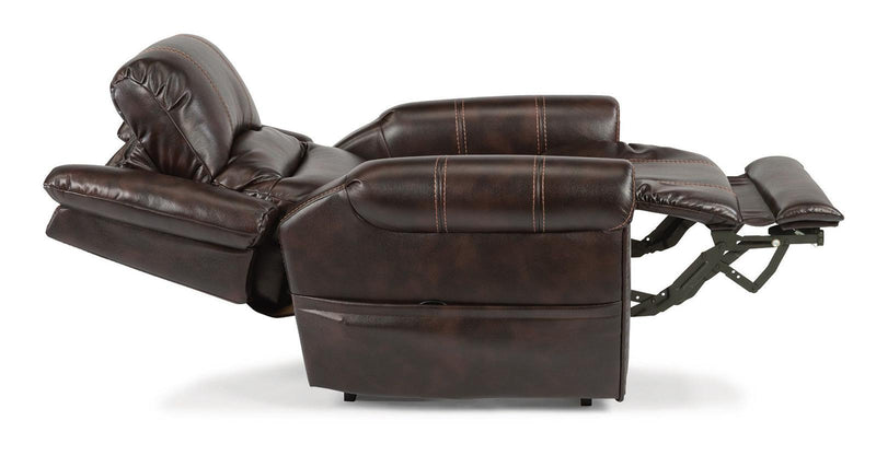Flexsteel Oscar Power Lift Recliner with Power Headrest and Lumbar - Furniture City (CA)l