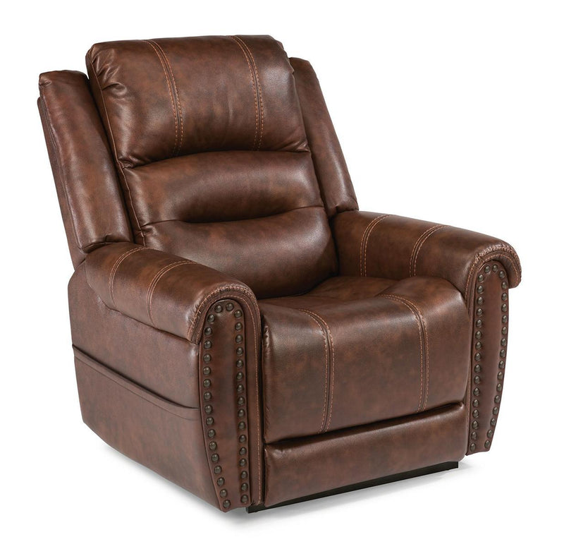 Flexsteel Oscar Power Recliner with Power Headrest and Lumbar - Furniture City (CA)l