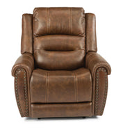Flexsteel Oscar Power Recliner with Power Headrest and Lumbar - Furniture City (CA)l