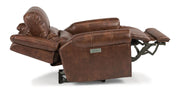 Flexsteel Oscar Power Recliner with Power Headrest and Lumbar - Furniture City (CA)l