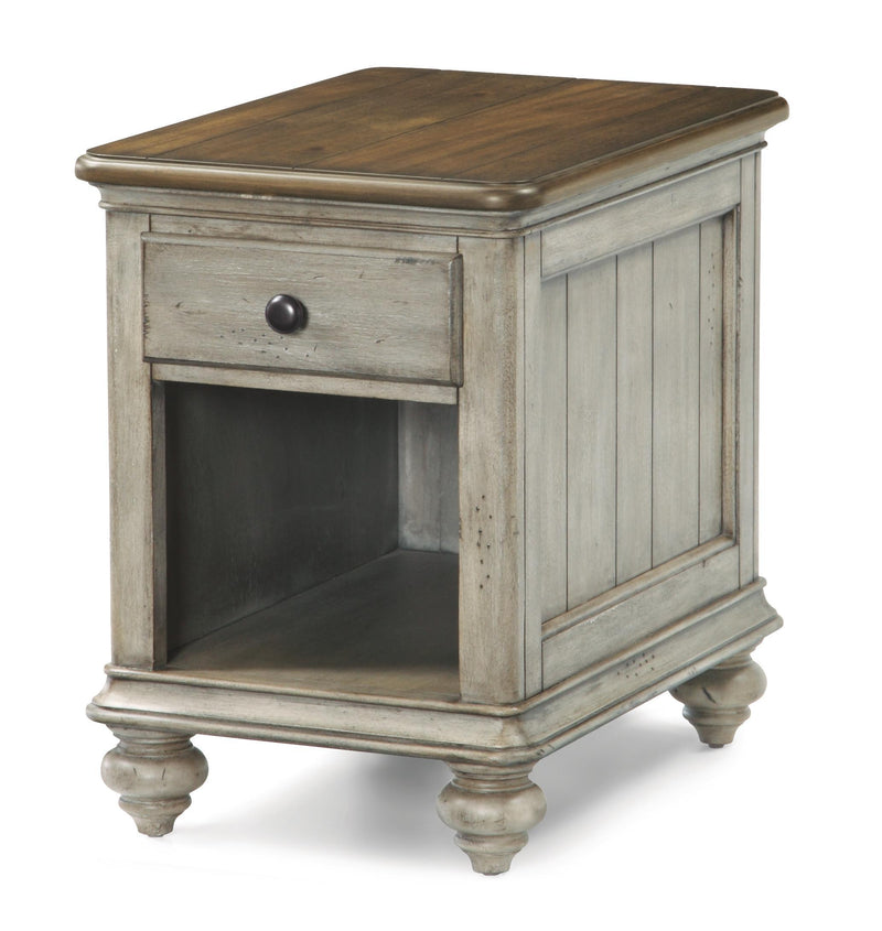 Flexsteel Plymouth Chairside Table in Two-Tone - Furniture City (CA)l