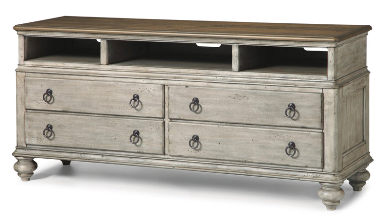 Flexsteel Plymouth Entertainment Base in Two-Tone - Furniture City (CA)l