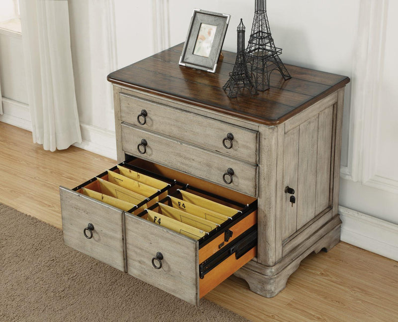 Flexsteel Plymouth Lateral File Cabinet in Two-Tone - Furniture City (CA)l