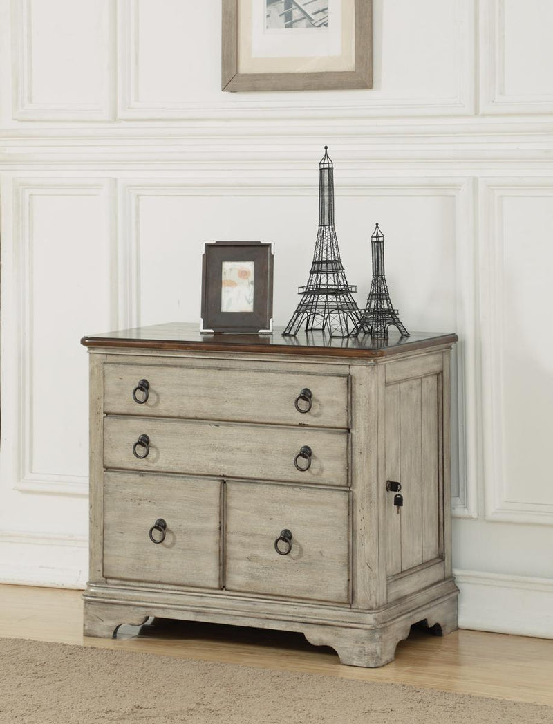 Flexsteel Plymouth Lateral File Cabinet in Two-Tone - Furniture City (CA)l