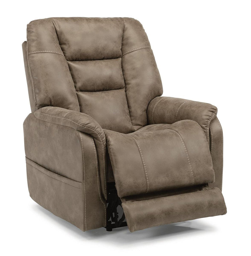 Flexsteel Theo Power Recliner with Power Headrest and Lumbar - Furniture City (CA)l