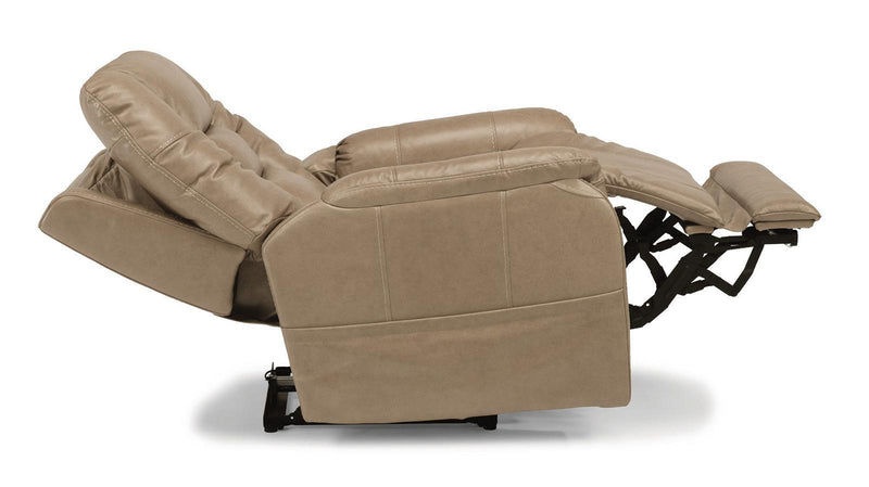 Flexsteel Theo Power Recliner with Power Headrest and Lumbar - Furniture City (CA)l