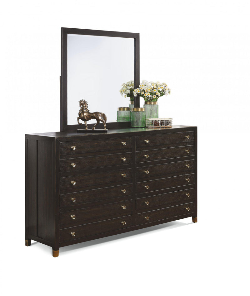 Flexsteel Wynwood Cologne Mirror in Dark Brown - Furniture City (CA)l