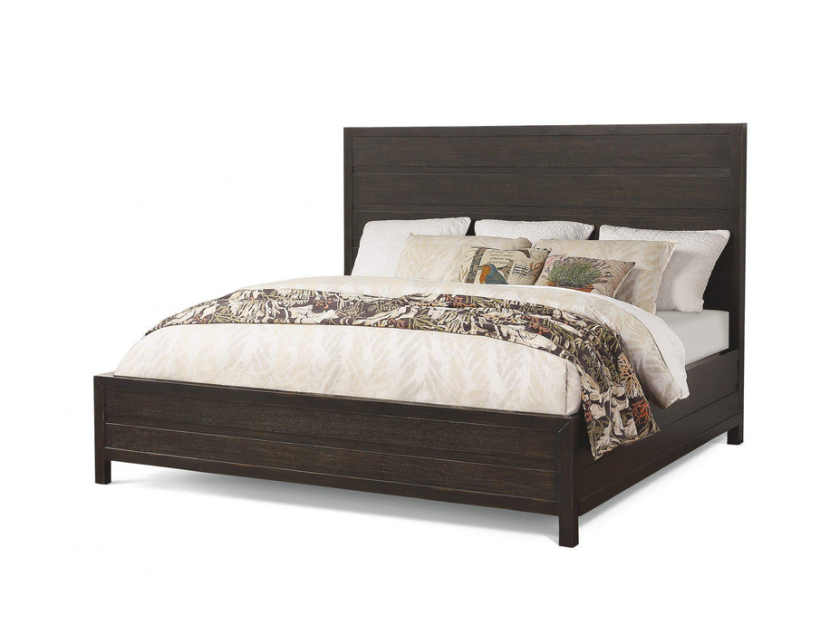 Flexsteel Wynwood Cologne Queen Panel Bed in Dark Brown