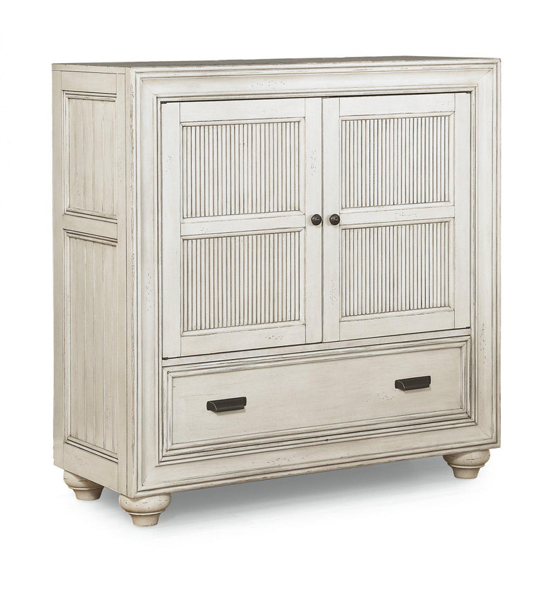 Flexsteel Wynwood Harmony Media Chest in White Wood - Furniture City (CA)l