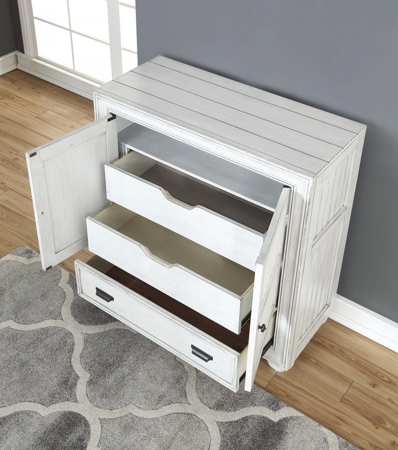 Flexsteel Wynwood Harmony Media Chest in White Wood - Furniture City (CA)l