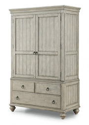 Flexsteel Wynwood Plymouth Armoire in Whitewash Wood - Furniture City (CA)l
