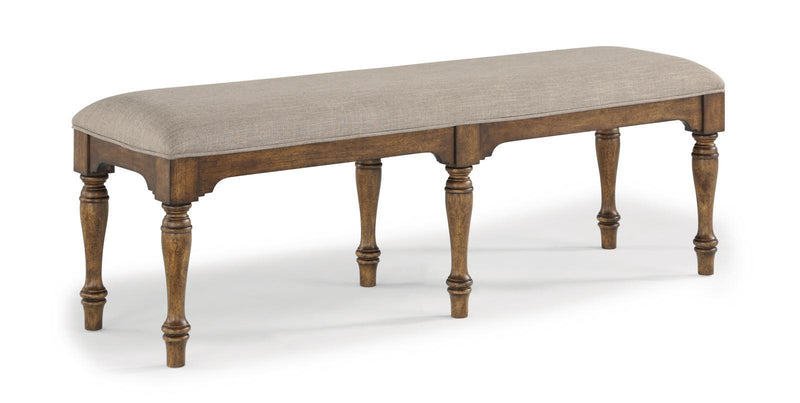 Flexsteel Wynwood Plymouth Bench in Brown - Furniture City (CA)l