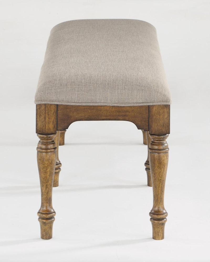 Flexsteel Wynwood Plymouth Bench in Brown - Furniture City (CA)l