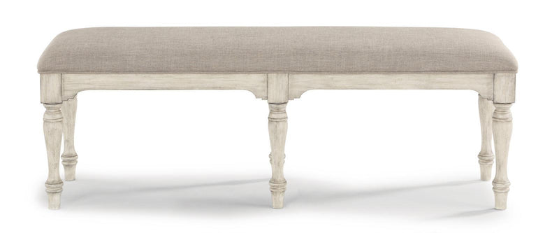 Flexsteel Wynwood Plymouth Bench in Gray - Furniture City (CA)l