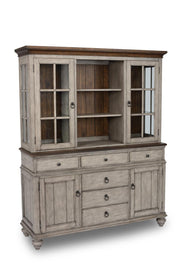 Flexsteel Wynwood Plymouth Buffet with Hutch in Two-Toned - Furniture City (CA)l