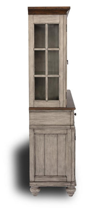 Flexsteel Wynwood Plymouth Buffet with Hutch in Two-Toned - Furniture City (CA)l