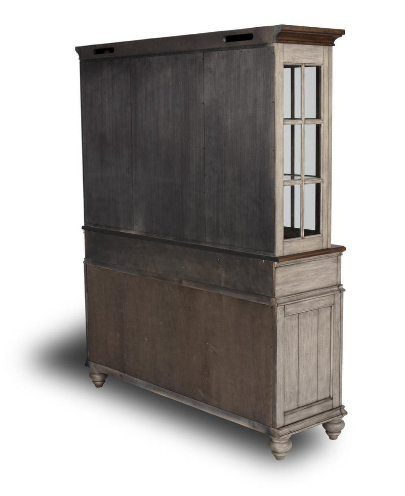 Flexsteel Wynwood Plymouth Buffet with Hutch in Two-Toned - Furniture City (CA)l