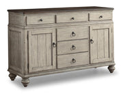 Flexsteel Wynwood Plymouth Buffet with Hutch in Two-Toned - Furniture City (CA)l