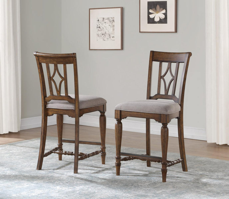 Flexsteel Wynwood Plymouth Counter Chair (Set of 2) in Brown - Furniture City (CA)l