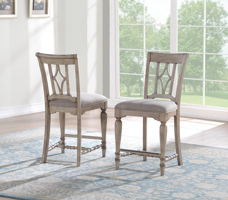 Flexsteel Wynwood Plymouth Counter Chair (Set of 2) in Gray - Furniture City (CA)l