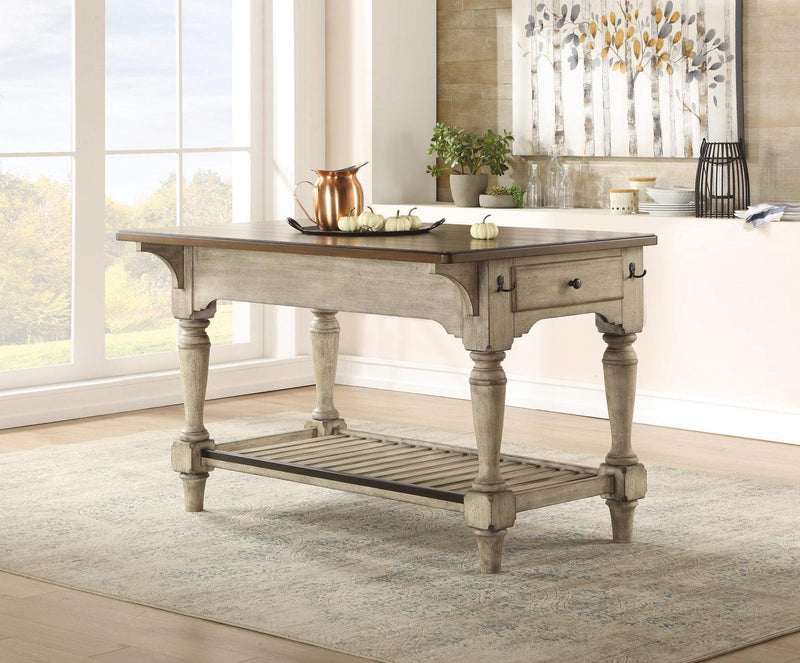 Flexsteel Wynwood Plymouth Kitchen Island in Two-Toned - Furniture City (CA)l