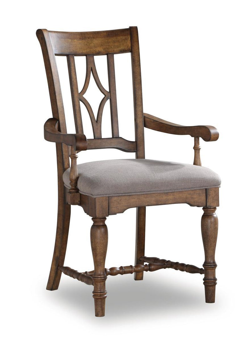 Flexsteel Wynwood Plymouth Upholstered Arm Chair (Set of 2) in Brown - Furniture City (CA)l