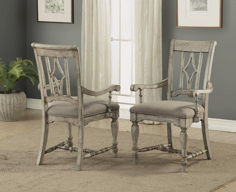 Flexsteel Wynwood Plymouth Upholstered Arm Chair (Set of 2) in Gray - Furniture City (CA)l