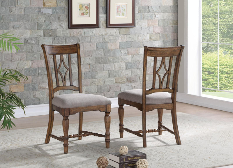 Flexsteel Wynwood Plymouth Upholstered Side Chair (Set of 2) in Brown - Furniture City (CA)l