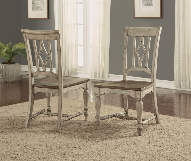 Flexsteel Wynwood Plymouth Wooden Side Chair (Set of 2) in Gray - Furniture City (CA)l