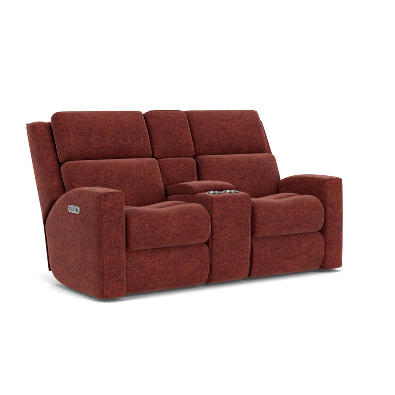 Score 2805-601L Power Reclining Loveseat with Console & Power Headrests & Lumbar - Furniture City (CA)l