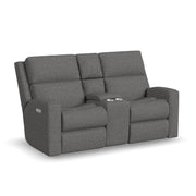 Score 2805-601L Power Reclining Loveseat with Console & Power Headrests & Lumbar - Furniture City (CA)l