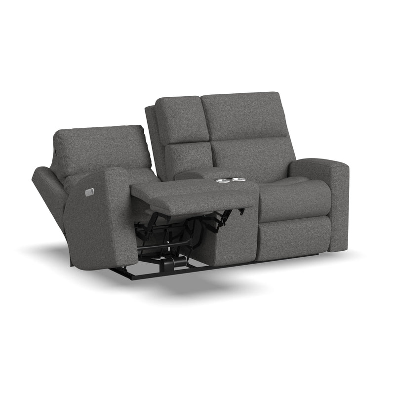 Score 2805-601L Power Reclining Loveseat with Console & Power Headrests & Lumbar - Furniture City (CA)l