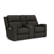 Score 2805-601L Power Reclining Loveseat with Console & Power Headrests & Lumbar - Furniture City (CA)l
